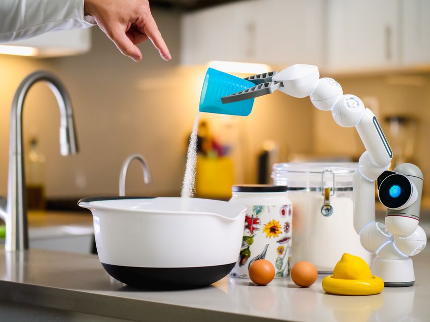 Geautomatiseerde kookruimte met slimme AI-assistent. Geautomatiseerde kookruimte met slimme AI-assistent.